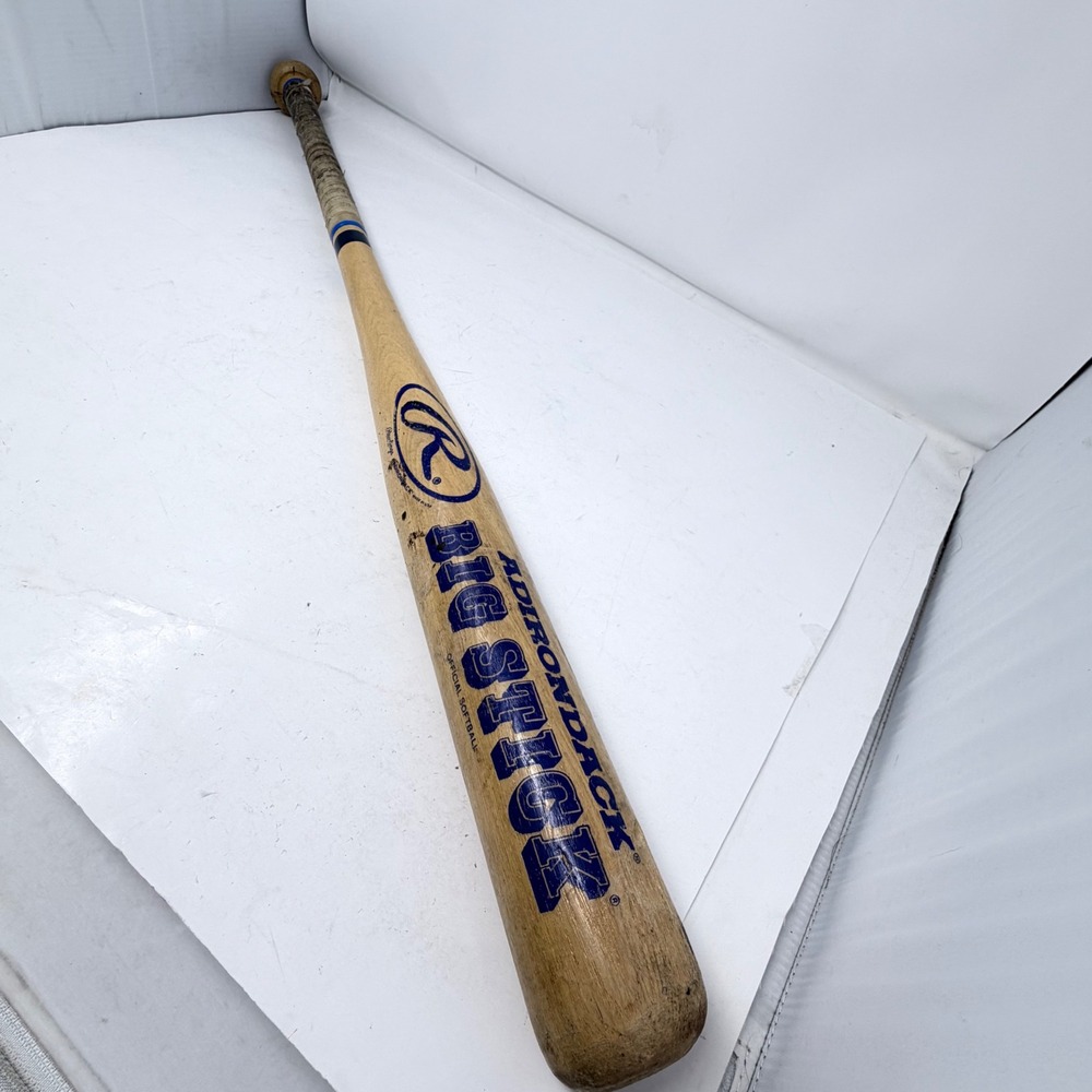 Rawlings Adirondack Big Stick Wood Softball Bat 32" Vintage Wooden USA Training